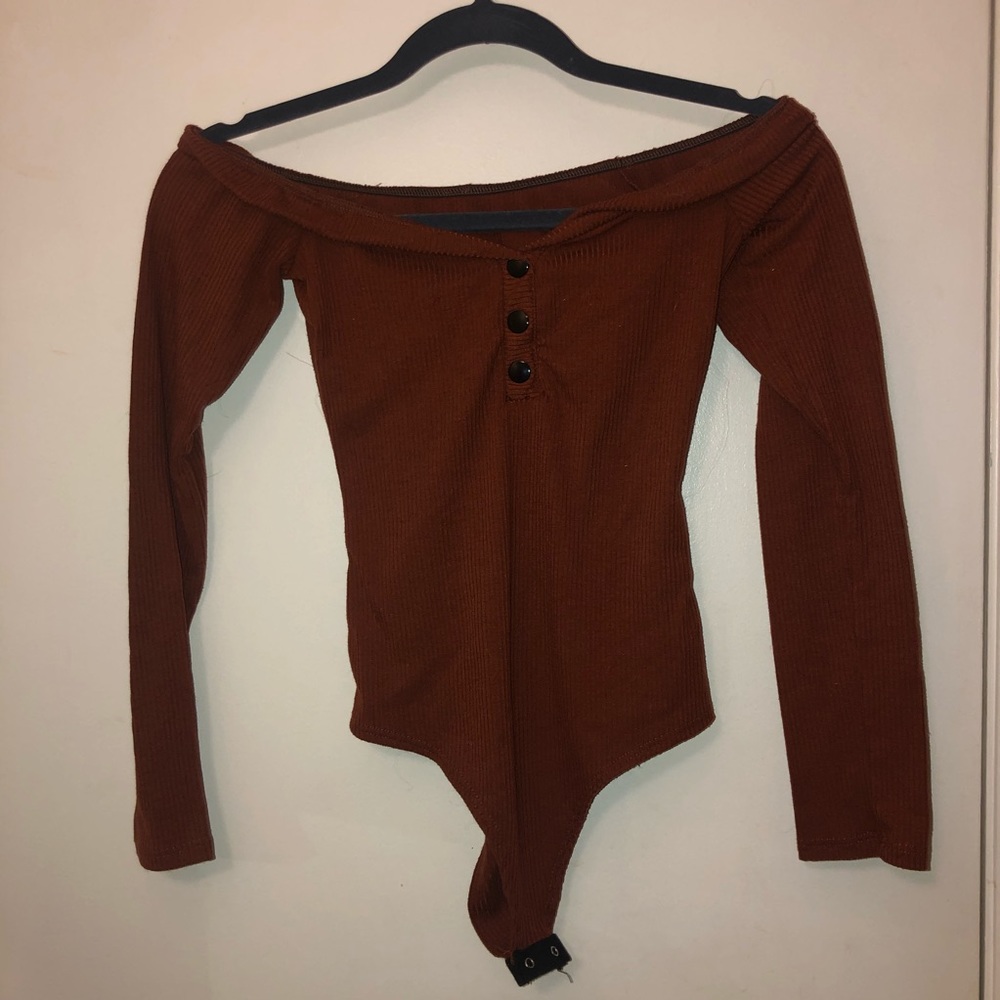 Mocha Off the Shoulder Bodysuit